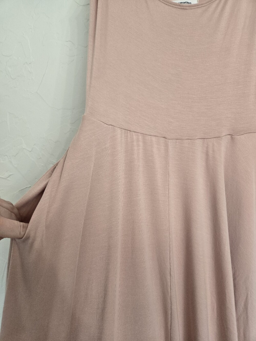 Reformation Blush Scoop Neck Rou Midi Jersey Soft Dress, M - Picture 8 of 13